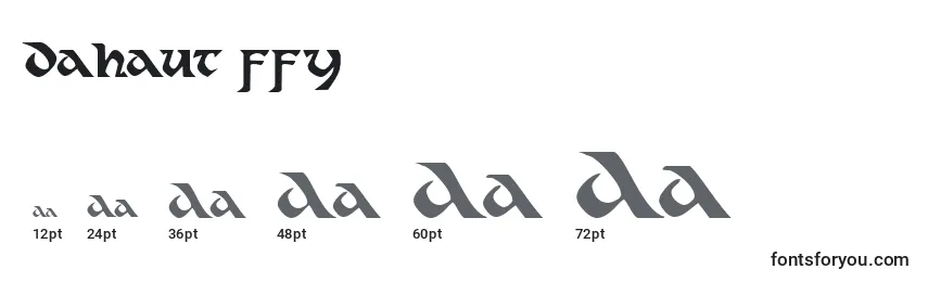 Größen der Schriftart Dahaut ffy
