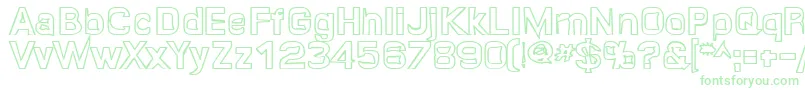 QuropaHollow Font – Green Fonts on White Background