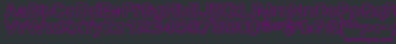 QuropaHollow Font – Purple Fonts on Black Background