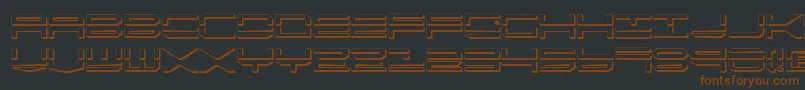 Шрифт QuickstrikeShadow – коричневые шрифты на чёрном фоне