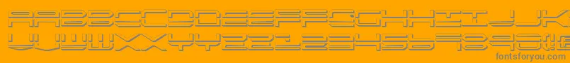 QuickstrikeShadow-Schriftart – Graue Schriften auf orangefarbenem Hintergrund