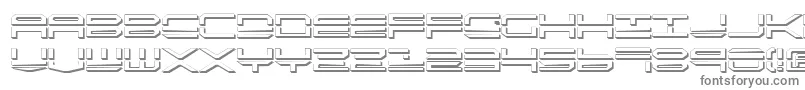Fonte QuickstrikeShadow – fontes cinzas em um fundo branco