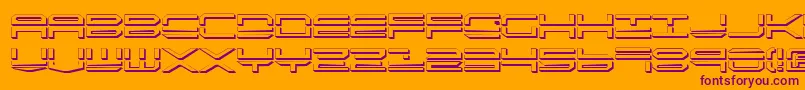 QuickstrikeShadow Font – Purple Fonts on Orange Background