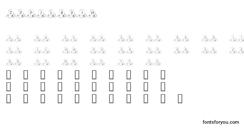 Шрифт KrPilgrim – алфавит, цифры, специальные символы