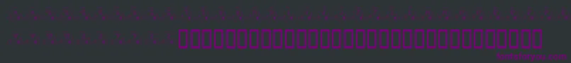 Шрифт KrPilgrim – фиолетовые шрифты на чёрном фоне