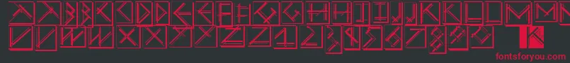 Mousestrokesinverseshadow Font – Red Fonts on Black Background