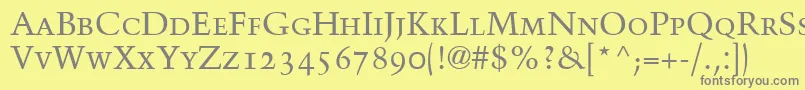 BlackfordOldstyleSsiSmallCaps Font – Gray Fonts on Yellow Background