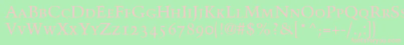 BlackfordOldstyleSsiSmallCaps Font – Pink Fonts on Green Background