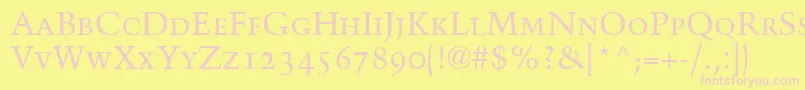 BlackfordOldstyleSsiSmallCaps Font – Pink Fonts on Yellow Background