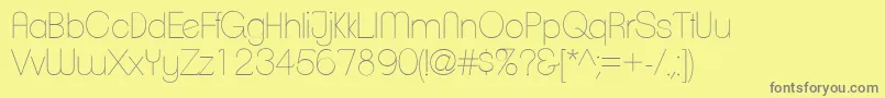 ClementepdaaHairline Font – Gray Fonts on Yellow Background