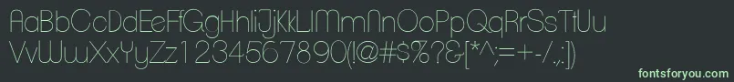 Czcionka ClementepdaaHairline – zielone czcionki na czarnym tle