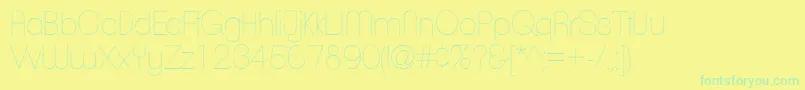 ClementepdaaHairline Font – Green Fonts on Yellow Background