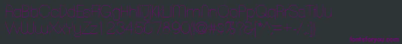 ClementepdaaHairline Font – Purple Fonts on Black Background