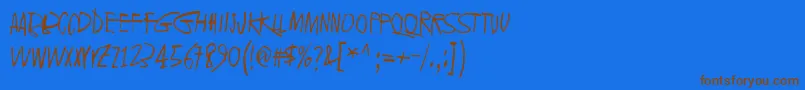 Police 2016Bugs – polices brunes sur fond bleu
