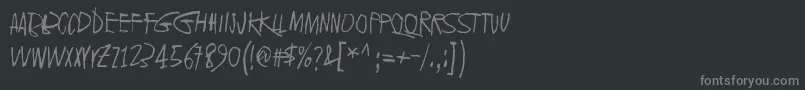 Шрифт 2016Bugs – серые шрифты на чёрном фоне