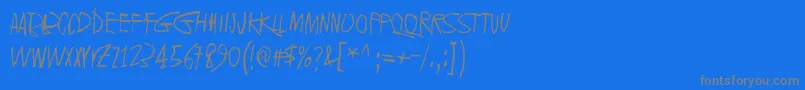 Police 2016Bugs – polices grises sur fond bleu