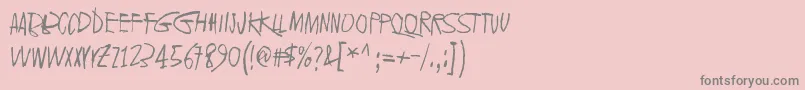 2016Bugs Font – Gray Fonts on Pink Background