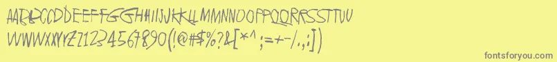 fuente 2016Bugs – Fuentes Grises Sobre Fondo Amarillo