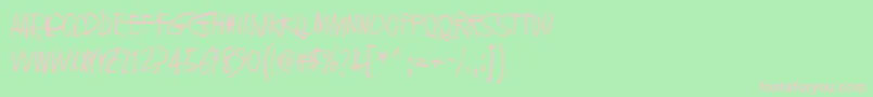 フォント2016Bugs – 緑の背景にピンクのフォント