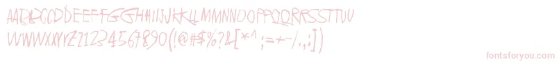 fuente 2016Bugs – Fuentes Rosadas Sobre Fondo Blanco