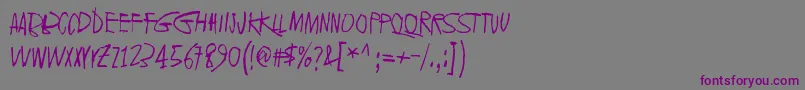 2016Bugs Font – Purple Fonts on Gray Background