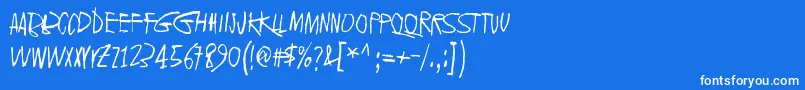 fuente 2016Bugs – Fuentes Blancas Sobre Fondo Azul
