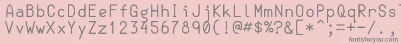 SemiCoderRegular Font – Gray Fonts on Pink Background