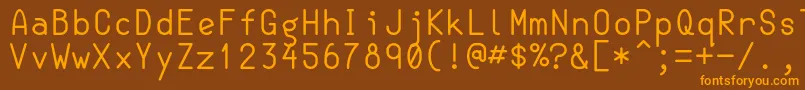 SemiCoderRegular Font – Orange Fonts on Brown Background