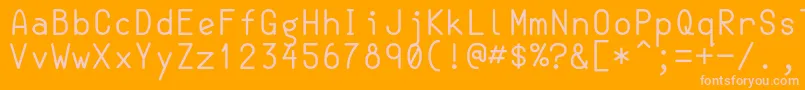 SemiCoderRegular Font – Pink Fonts on Orange Background