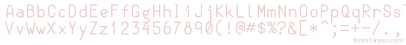 SemiCoderRegular Font – Pink Fonts on White Background