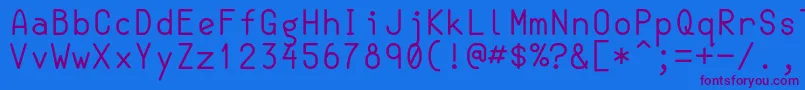 SemiCoderRegular Font – Purple Fonts on Blue Background