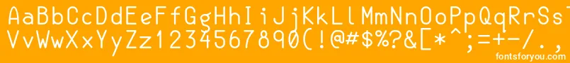 フォントSemiCoderRegular – オレンジの背景に白い文字