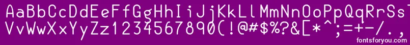 フォントSemiCoderRegular – 紫の背景に白い文字