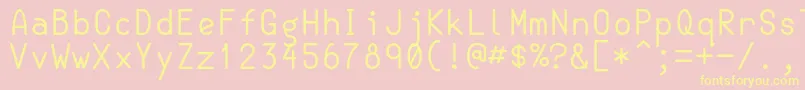 SemiCoderRegular Font – Yellow Fonts on Pink Background