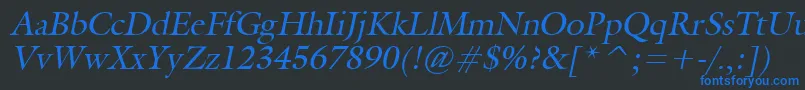 More about GalantItalic Font GalantItalic Font – Blue Fonts on Black Background