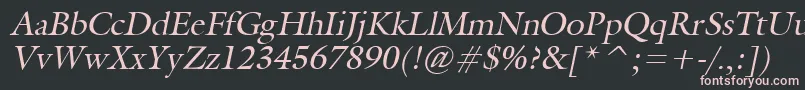 GalantItalic Font – Pink Fonts on Black Background