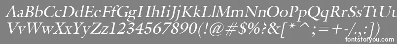 fuente GalantItalic – Fuentes Blancas Sobre Fondo Gris