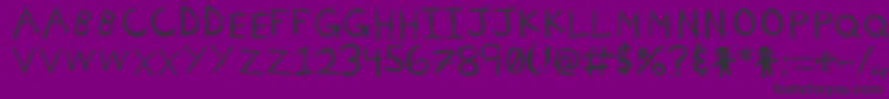 VoodooNeedles Font – Black Fonts on Purple Background