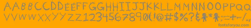 Шрифт VoodooNeedles – серые шрифты на оранжевом фоне