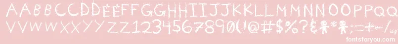 VoodooNeedles Font – White Fonts on Pink Background