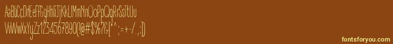 ADayWithoutSun Font – Yellow Fonts on Brown Background