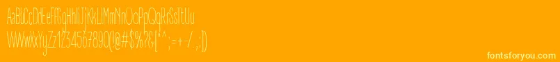 ADayWithoutSun Font – Yellow Fonts on Orange Background