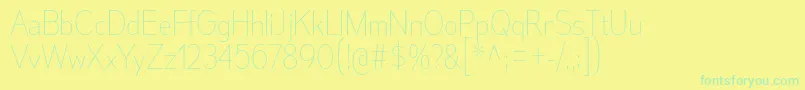 MesmerizeScUl Font – Green Fonts on Yellow Background