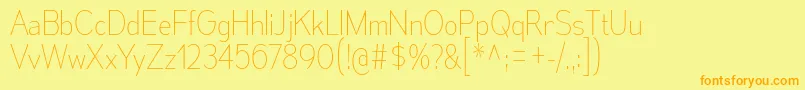 MesmerizeScUl Font – Orange Fonts on Yellow Background