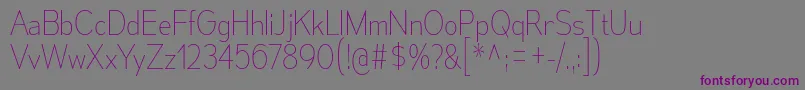 Шрифт MesmerizeScUl – фиолетовые шрифты на сером фоне