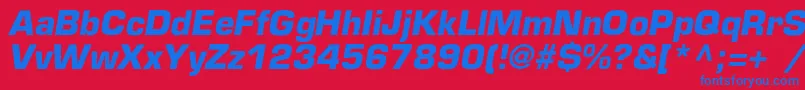 EuropecBolditalic Font – Blue Fonts on Red Background