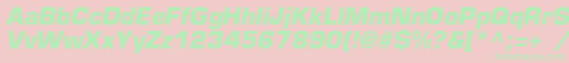 EuropecBolditalic Font – Green Fonts on Pink Background