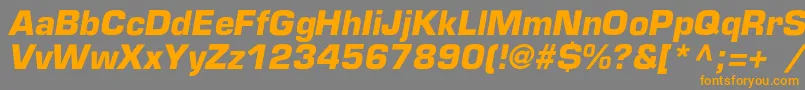 EuropecBolditalic Font – Orange Fonts on Gray Background