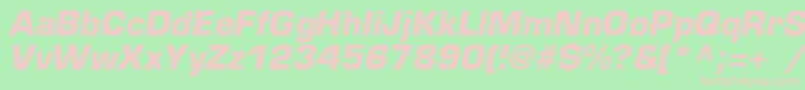 EuropecBolditalic Font – Pink Fonts on Green Background