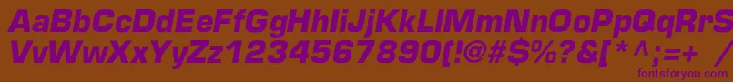 EuropecBolditalic Font – Purple Fonts on Brown Background